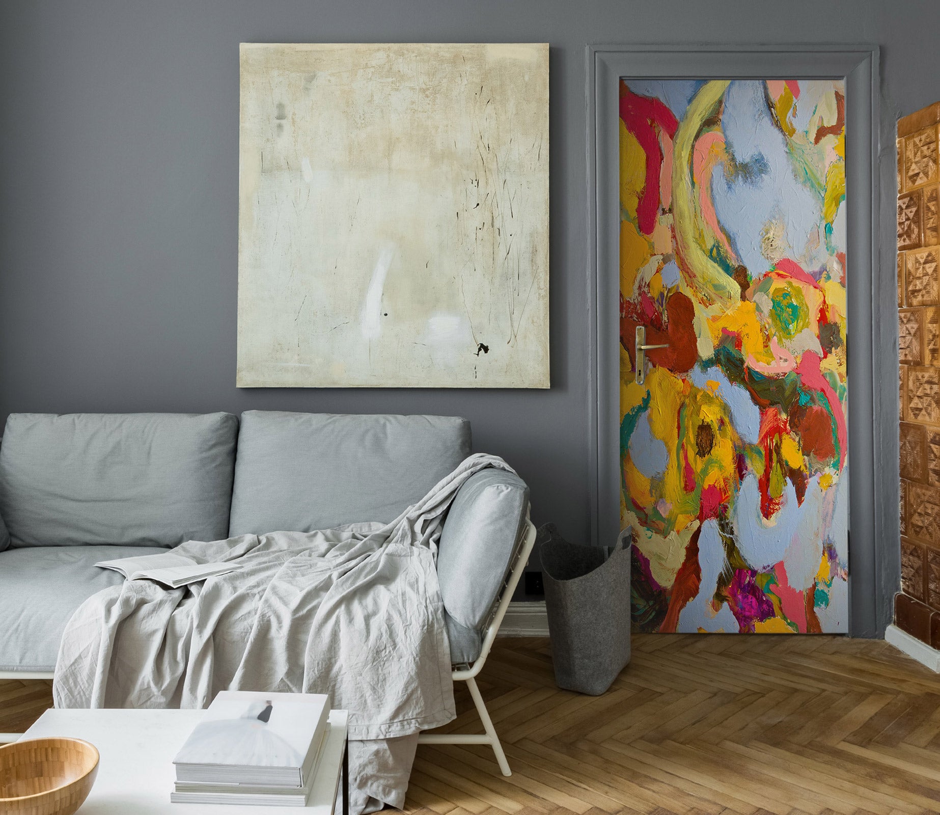 3D Colorful Oil Painting Pattern 93104 Allan P. Friedlander Door Mural