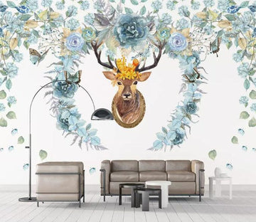 3D Forest Deer 1488 Wall Murals Wallpaper AJ Wallpaper 2 