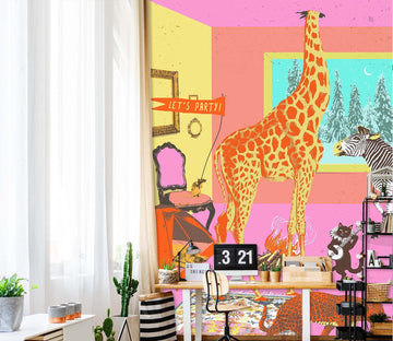 3D Lets Party 1408 Showdeer Wall Mural Wall Murals Wallpaper AJ Wallpaper 2 