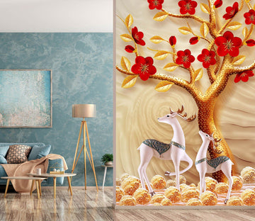 3D Golden Twig 068 Wall Murals Wallpaper AJ Wallpaper 2 