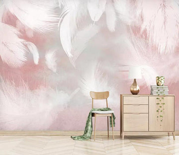 3D Pink Feather 1172 Wall Murals Wallpaper AJ Wallpaper 2 
