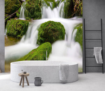 3D Waterfall Stone 1638 Wall Murals Wallpaper AJ Wallpaper 2 