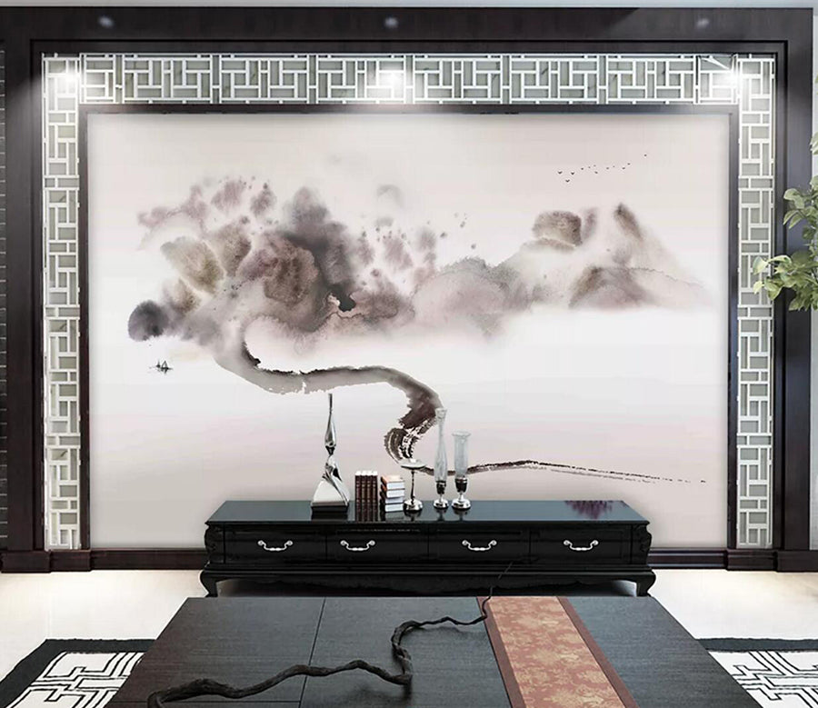 3D Ink Boat WC397 Wall Murals