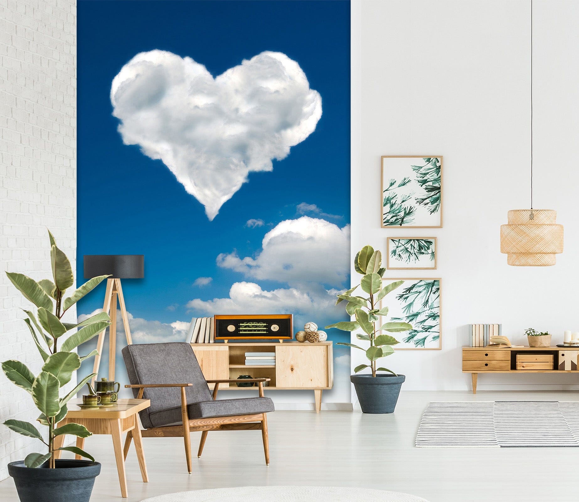 3D Love Cloud 1553 Wall Murals Wallpaper AJ Wallpaper 2 