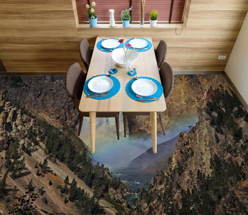 3D Mountains Trees 98190 Kathy Barefield Floor Mural