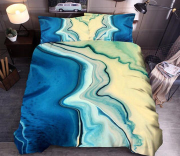 3D Green 7022 Bed Pillowcases Quilt