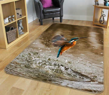 3D Kingfisher River 177 Animal Non Slip Rug Mat