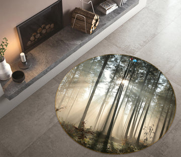 3D Woods Sunshine 72178 Round Non Slip Rug Mat