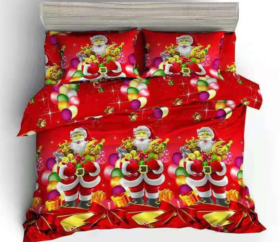 3D Santa Claus Pattern 46014 Christmas Quilt Duvet Cover Xmas Bed Pillowcases