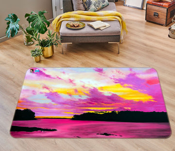 3D Pink Clouds 11138 Matthew Holden Bates Rug Non Slip Rug Mat