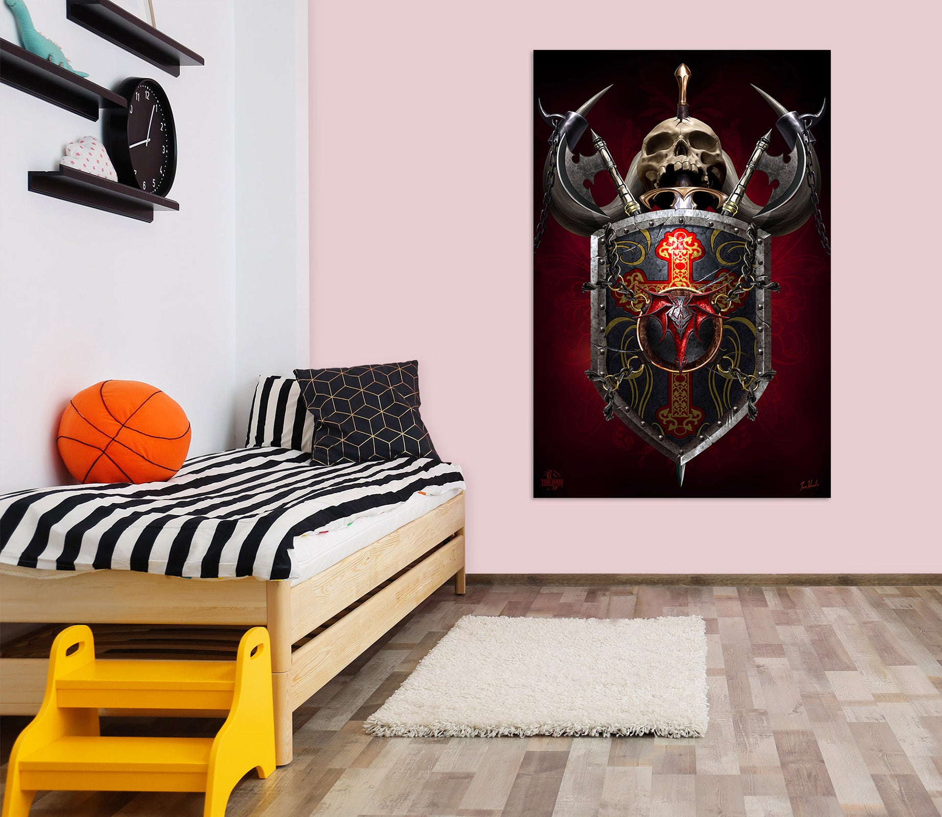 3D Metal Armor Skeleton 5133 Tom Wood Wall Sticker