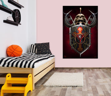 3D Metal Armor Skeleton 5133 Tom Wood Wall Sticker