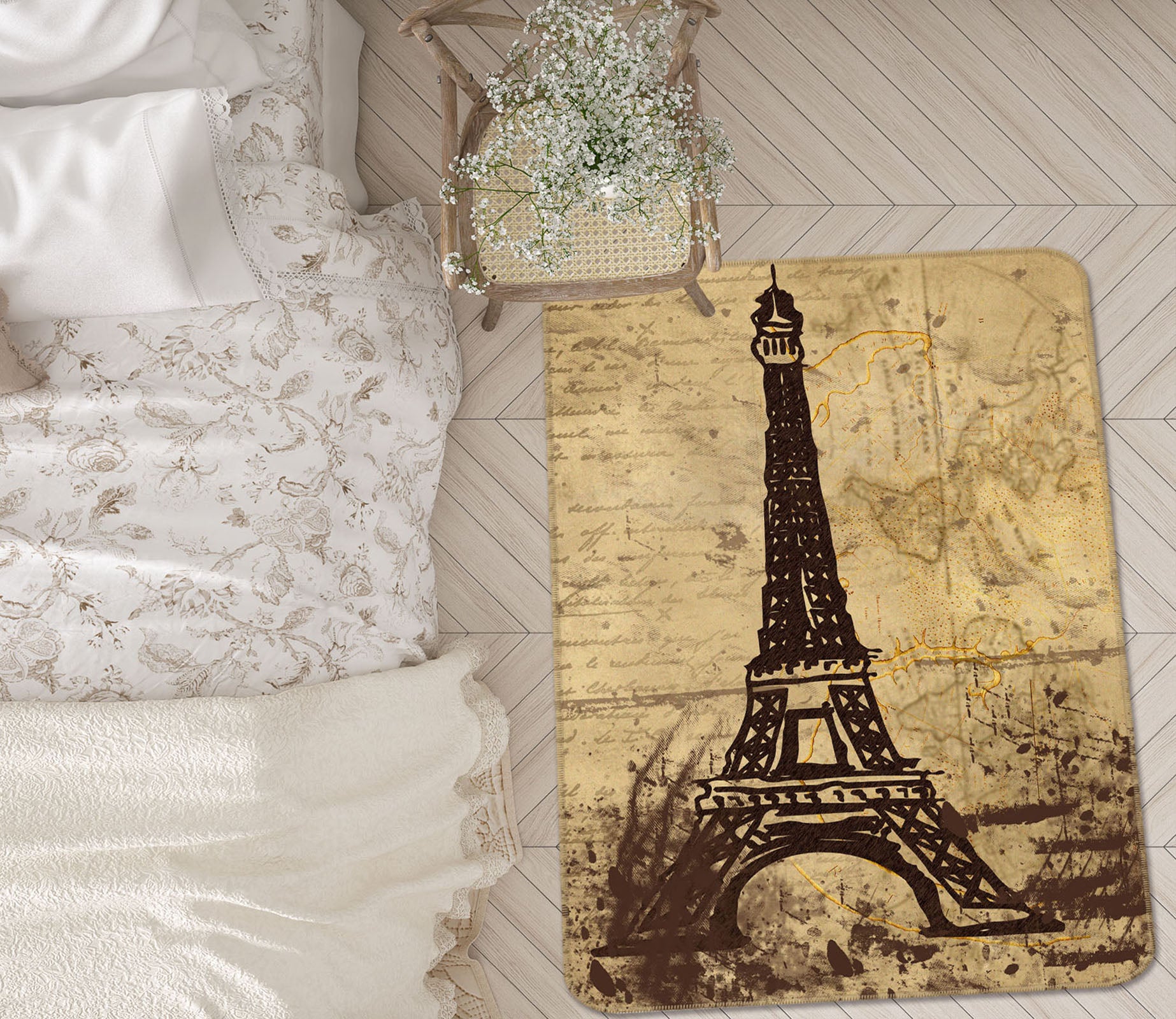 3D Iron Tower 32140 Non Slip Rug Mat