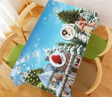 3D House Christmas Decoration 58 Tablecloths Tablecloths AJ Creativity Home 