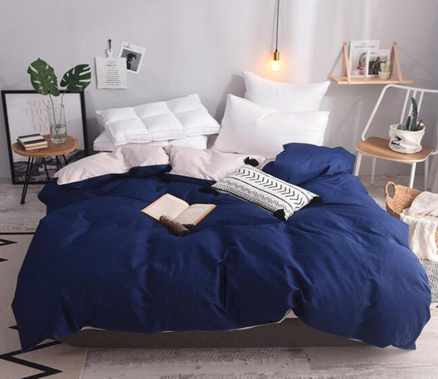 3D Navy Blue 3088 Bed Pillowcases Quilt