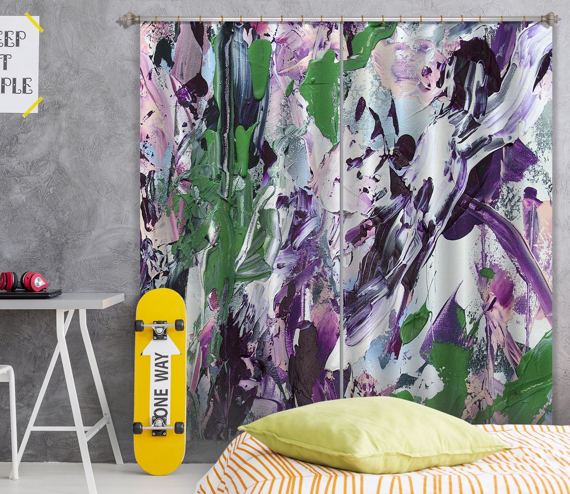 3D Abstract Flowers 252 Allan P. Friedlander Curtain Curtains Drapes Curtains AJ Creativity Home 