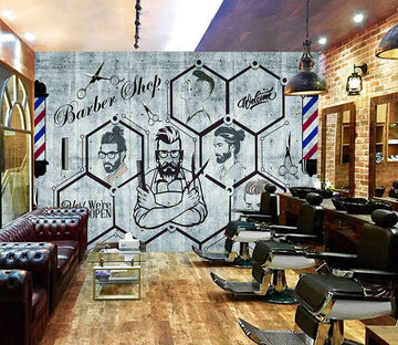 3D Short Hair Style 1477 Barber Shop Wall Murals Wallpaper AJ Wallpaper 2 