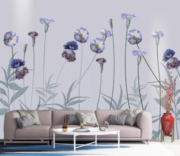 3D Purple Chrysanthemum WC2119 Wall Murals