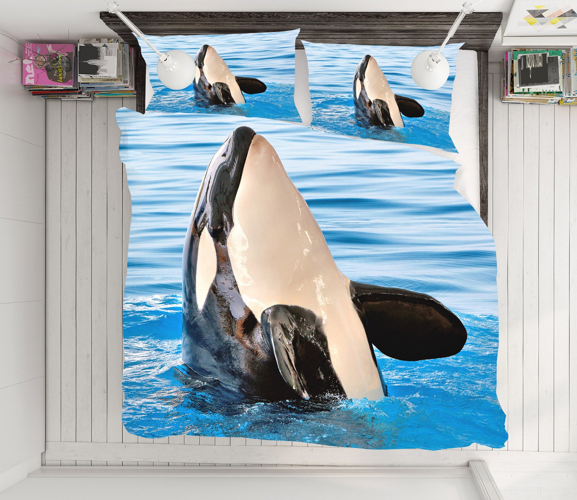 3D Whale 21051 Bed Pillowcases Quilt