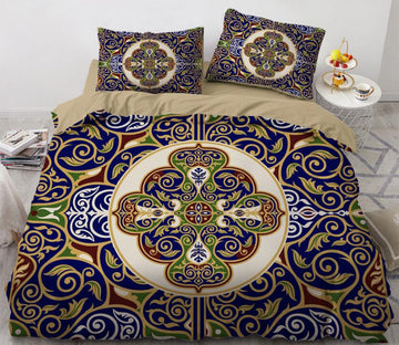 3D Blue-Green Totem Pattern 11140 Bed Pillowcases Quilt