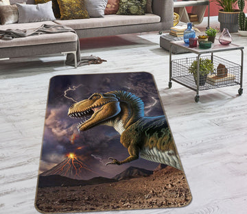 3D Dinosaur Storm 1077 Jerry LoFaro Rug Non Slip Rug Mat Mat AJ Creativity Home 