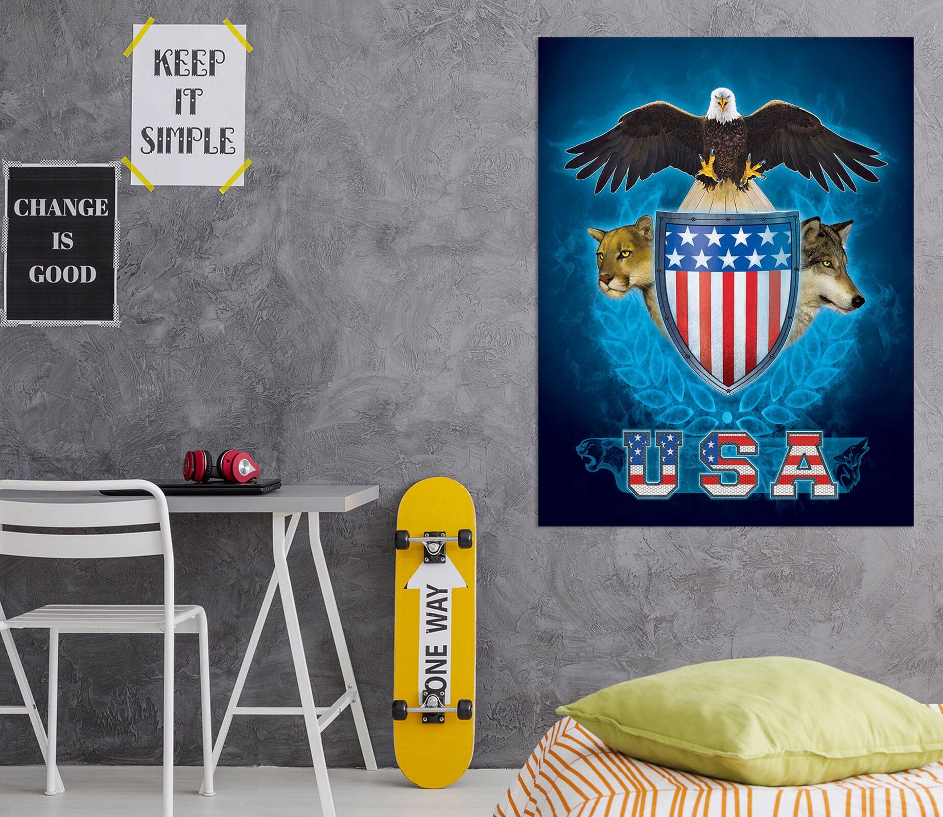 3D USA Trinity 089 Vincent Hie Wall Sticker Wallpaper AJ Wallpaper 2 