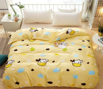 3D Yellow Background Wave Point 3154 Bed Pillowcases Quilt