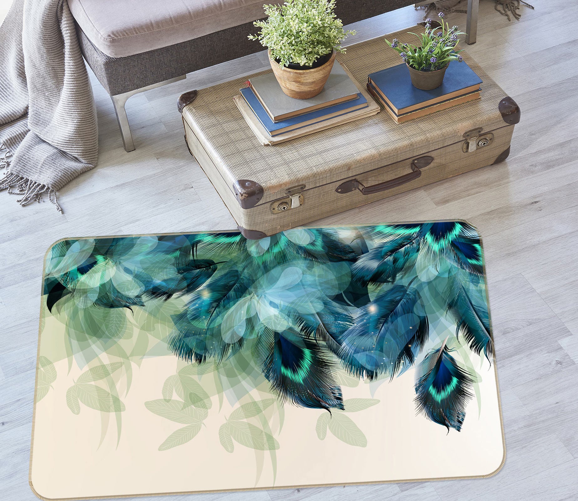 3D Leaves 37050 Non Slip Rug Mat