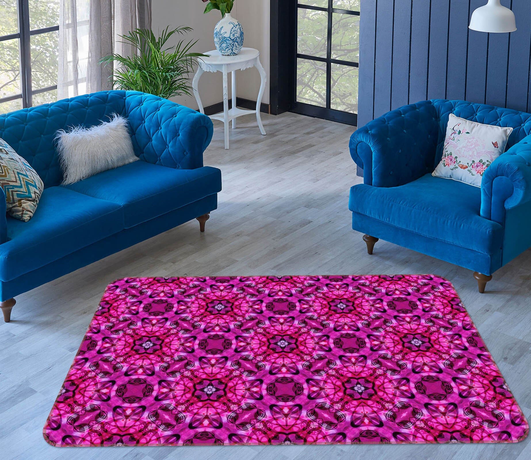 3D Purpple Pattern 1007 Shandra Smith Rug Non Slip Rug Mat Mat AJ Creativity Home 