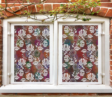 3D White Pattern 160 Window Film Print Sticker Cling Stained Glass UV Block