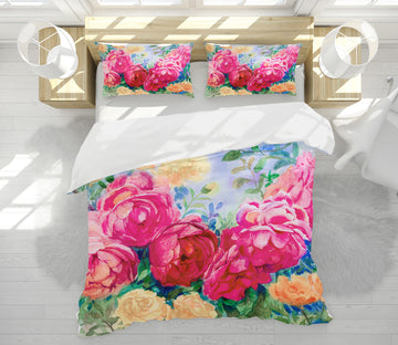 3D Flowers 60111 Bed Pillowcases Quilt