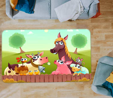 3D Pasture Animals 36141 Non Slip Rug Mat