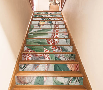 3D Pineapple Giraffe 11027 Andrea Haase Stair Risers