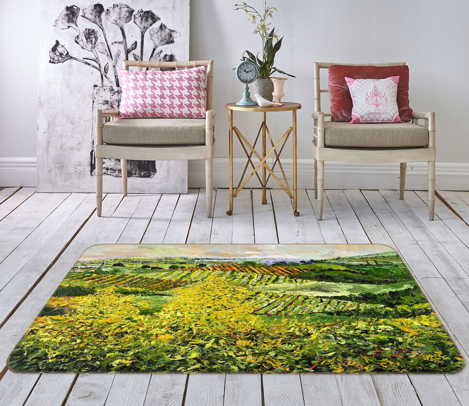 3D Yellow Trees 1004 Allan P. Friedlander Rug Non Slip Rug Mat Mat AJ Creativity Home 