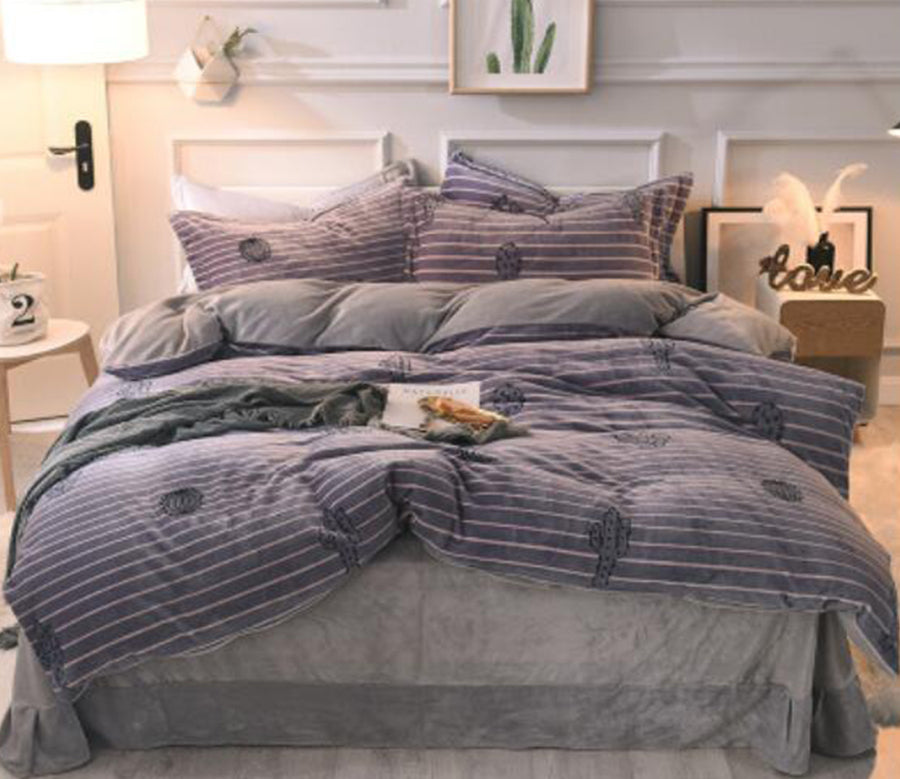 3D Dark Gray 20132 Bed Pillowcases Quilt