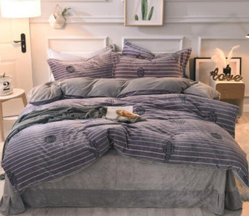 3D Dark Gray 20132 Bed Pillowcases Quilt