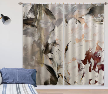 3D White Flower 3027 Skromova Marina Curtain Curtains Drapes