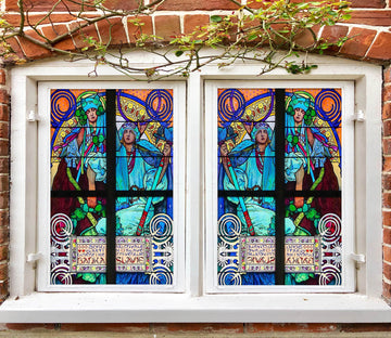 3D Church Belief 336 Window Film Print Sticker Cling Stained Glass UV Block