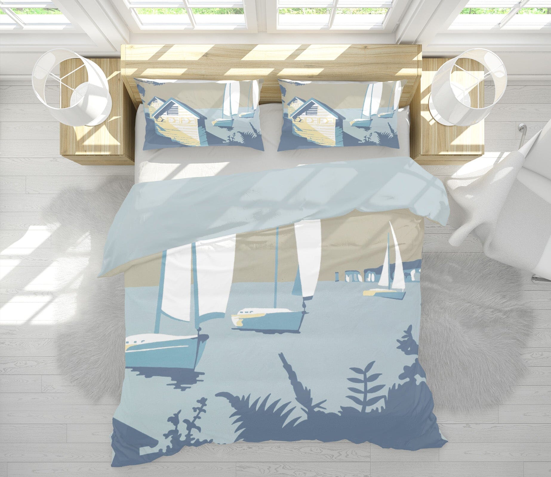 3D Sandbanks And The Purbecks 2051 Steve Read Bedding Bed Pillowcases Quilt Quiet Covers AJ Creativity Home 