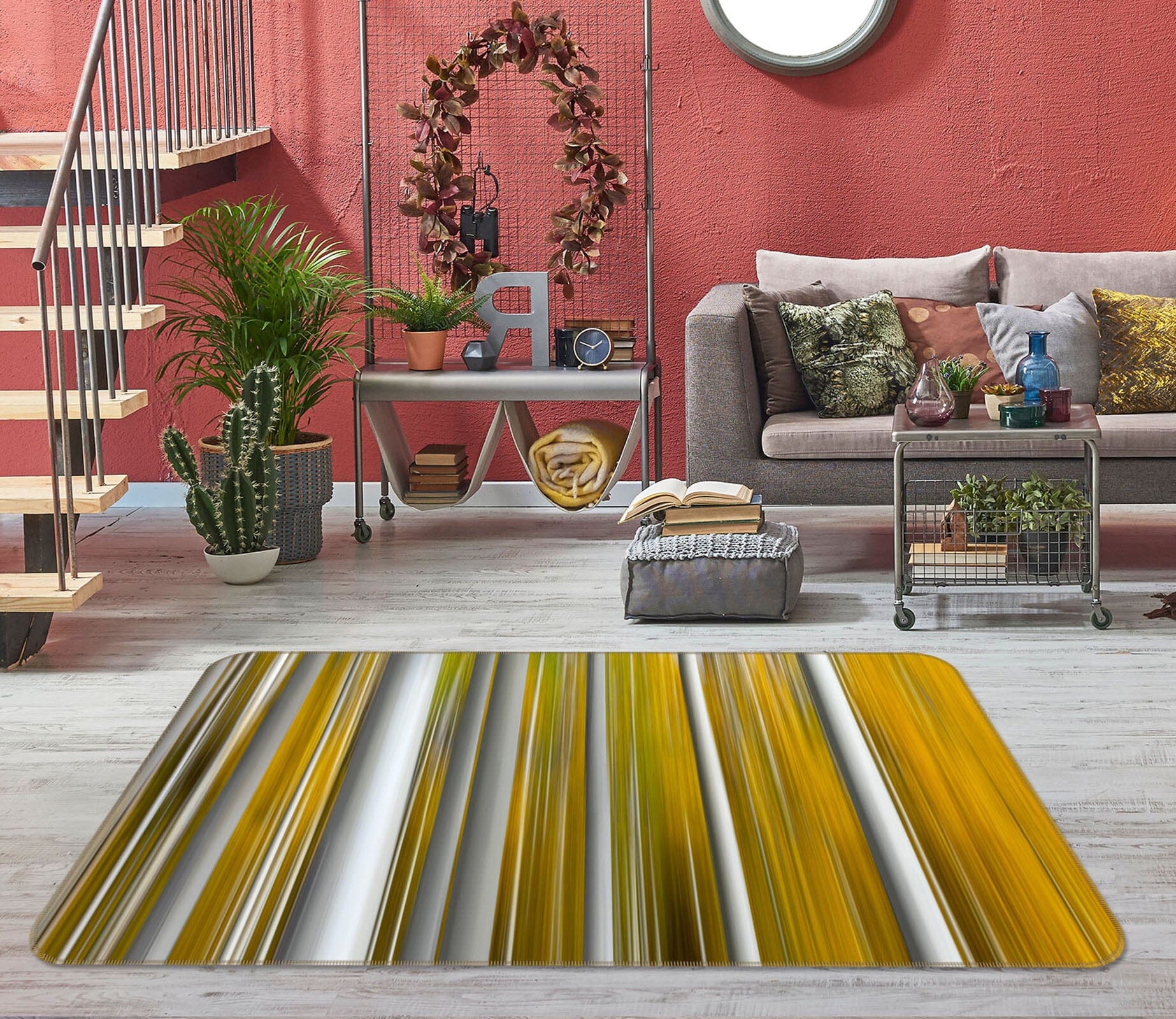 3D White Trunk 1140 Marco Carmassi Rug Non Slip Rug Mat Mat AJ Creativity Home 