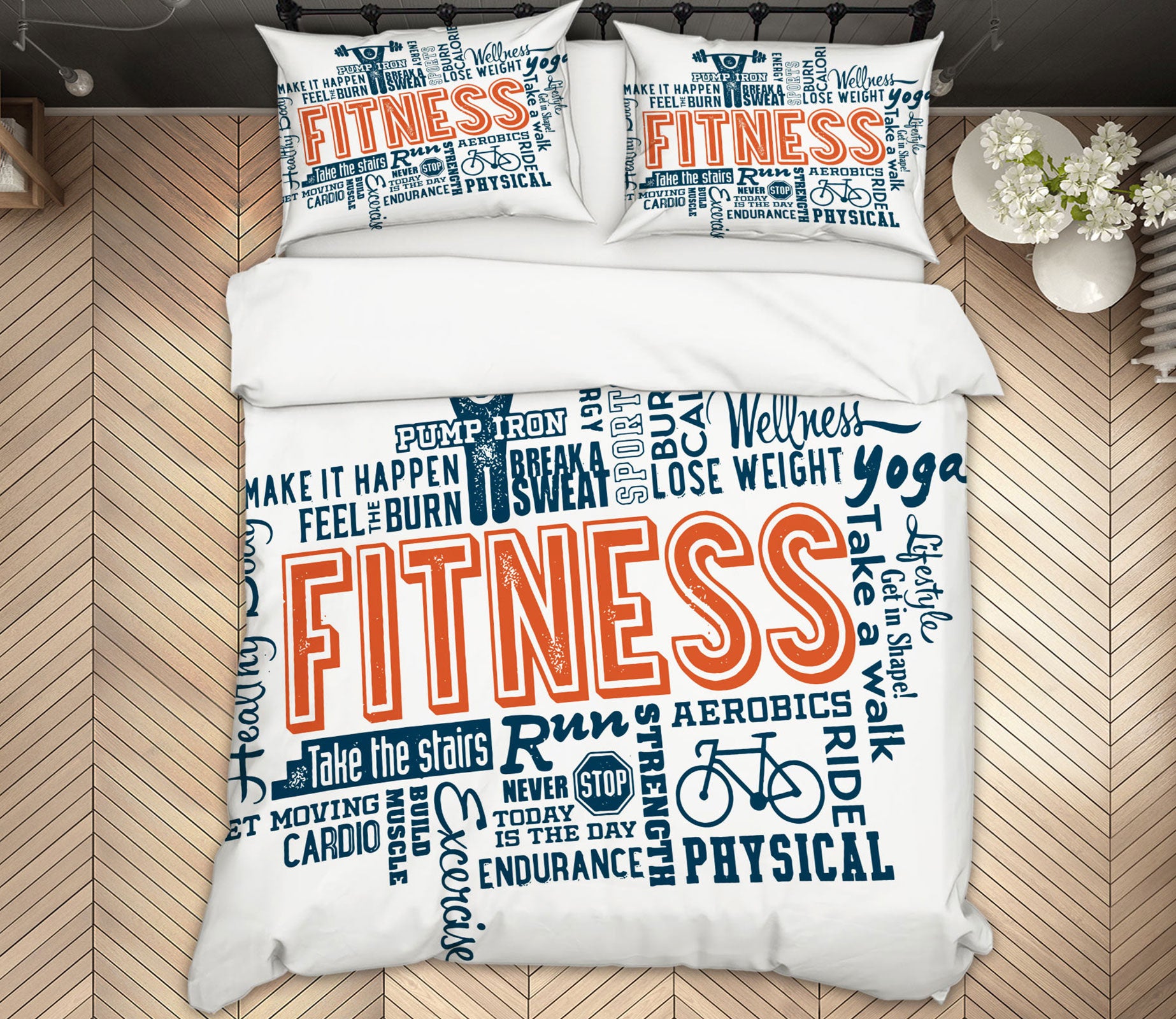 3D English 14131 Bed Pillowcases Quilt