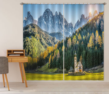 3D Sunny Forest 149 Marco Carmassi Curtain Curtains Drapes Curtains AJ Creativity Home 