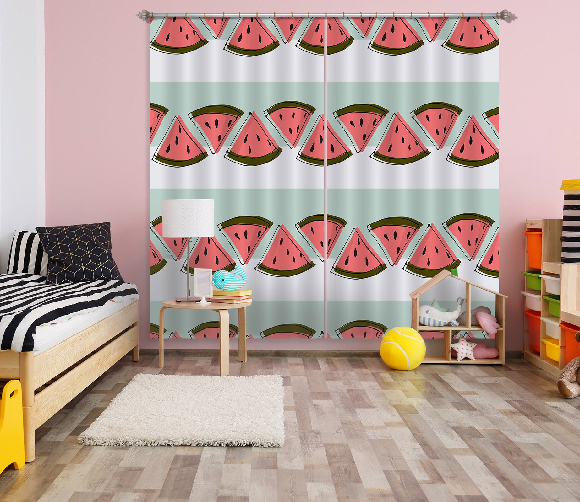 3D Watermelon 11198 Kashmira Jayaprakash Curtain Curtains Drapes