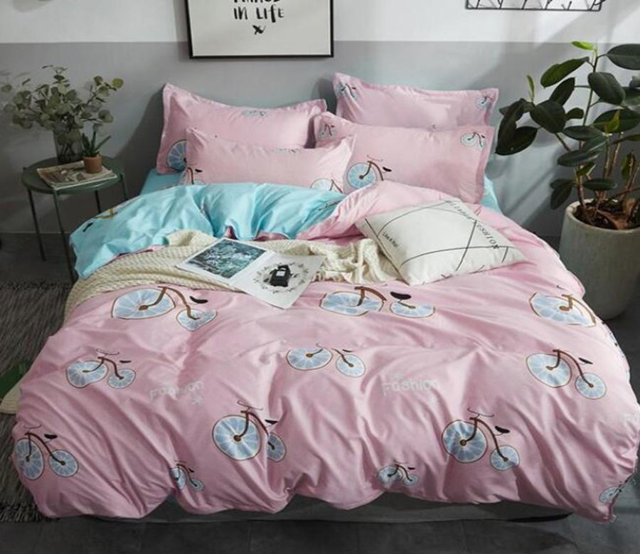 3D Bicycle 2061 Bed Pillowcases Quilt