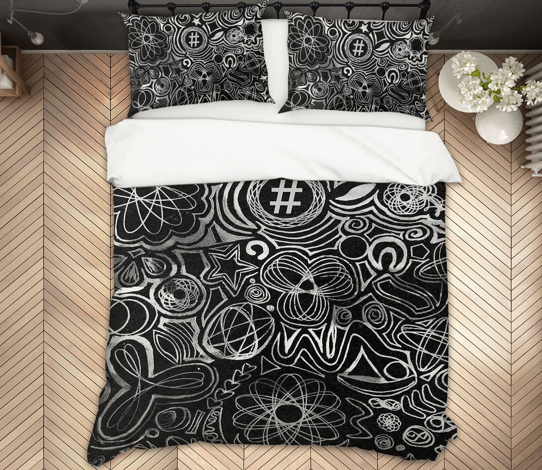 3D Line Pattern 2008 Shandra Smith Bedding Bed Pillowcases Quilt Quiet Covers AJ Creativity Home 