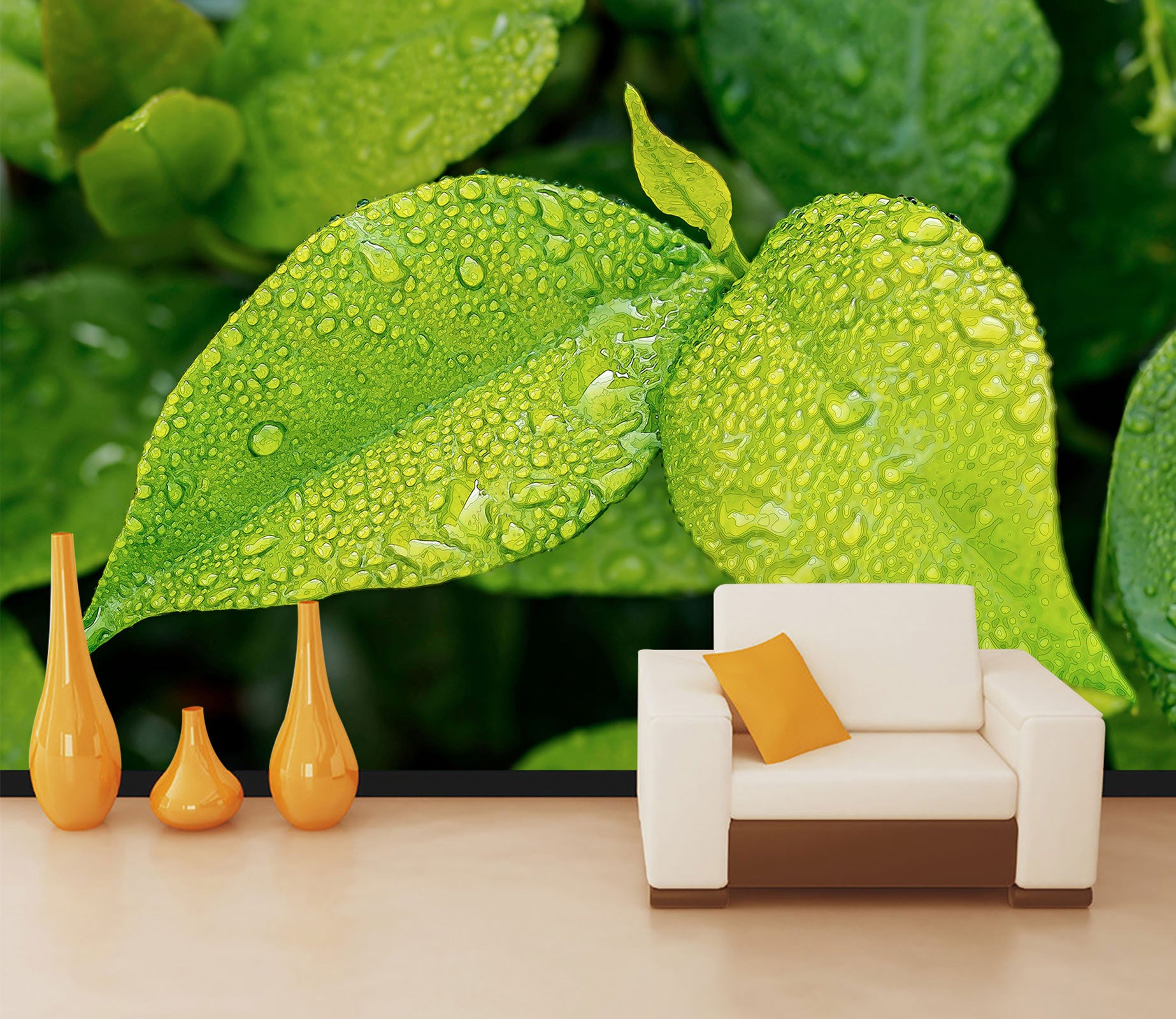 3D Leaf 10872 Alius Herb Wall Mural Wall Murals