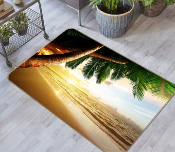 3D Coconut Beach 65078 Non Slip Rug Mat