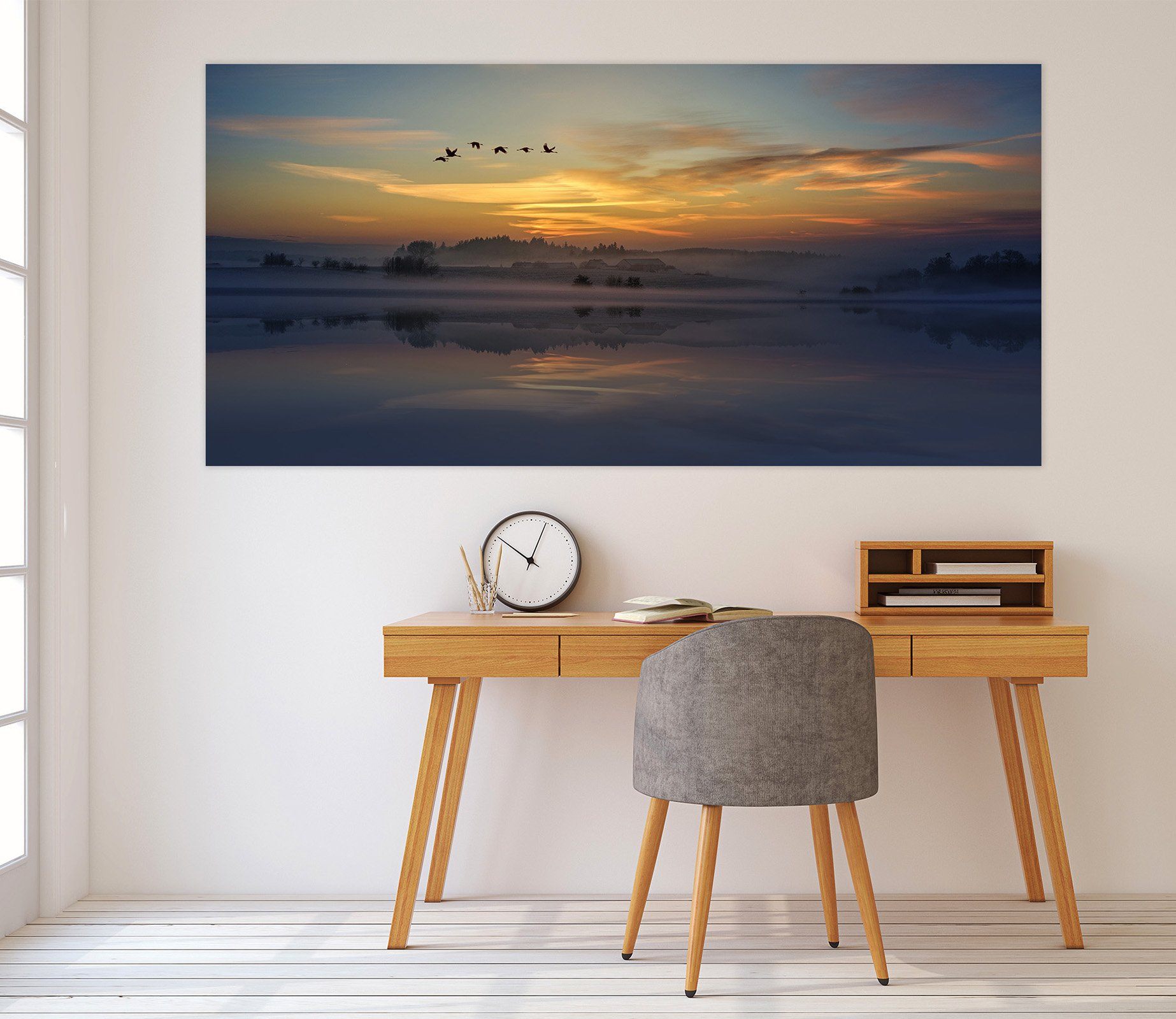 3D Sunset Bird Cloud 116 Animal Wall Stickers Wallpaper AJ Wallpaper 2 