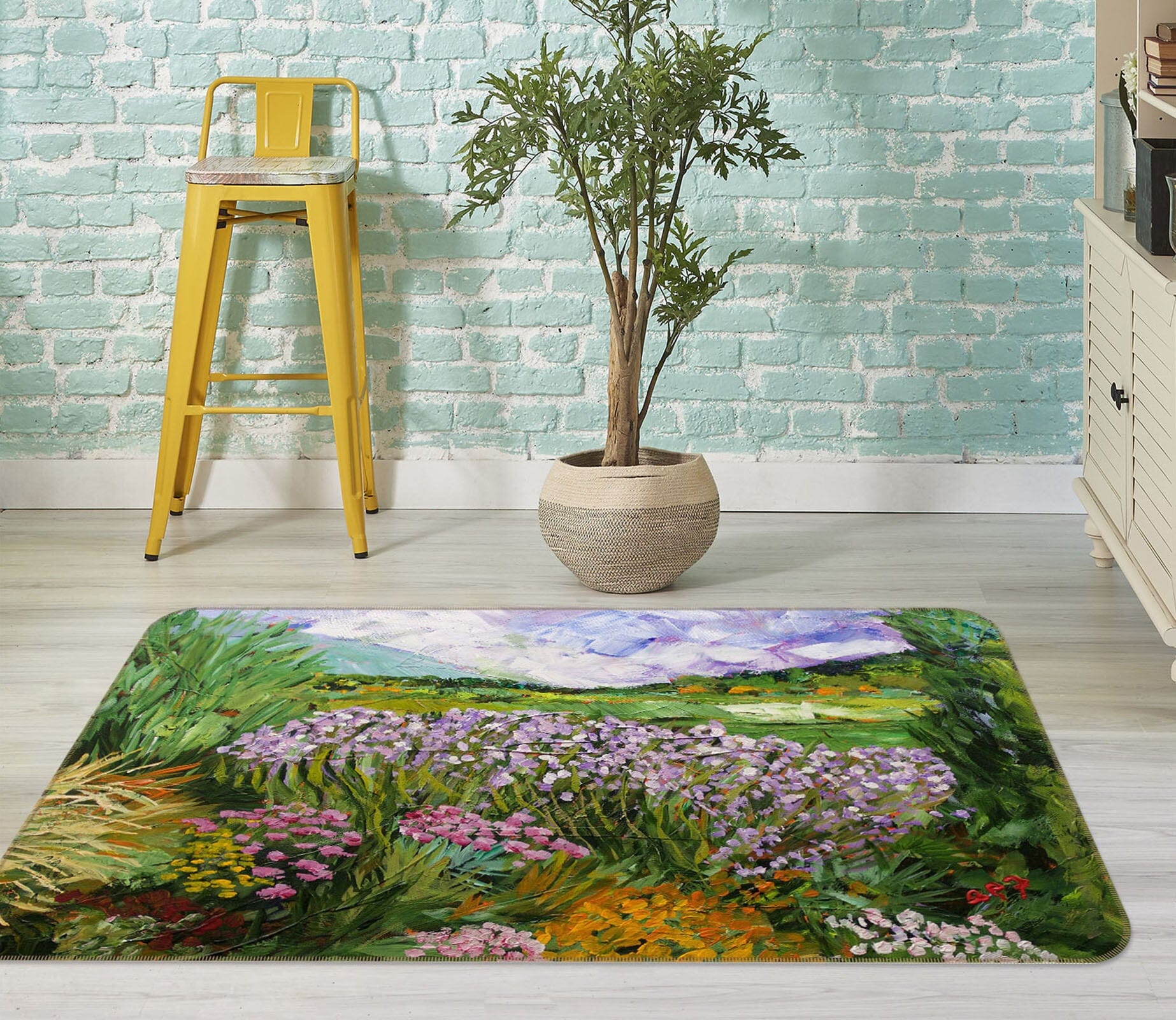 3D Flower Dream 1105 Allan P. Friedlander Rug Non Slip Rug Mat Mat AJ Creativity Home 