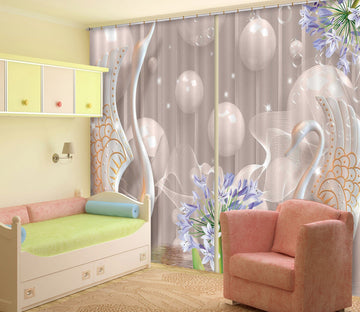 3D White Sphere 133 Curtains Drapes Wallpaper AJ Wallpaper 